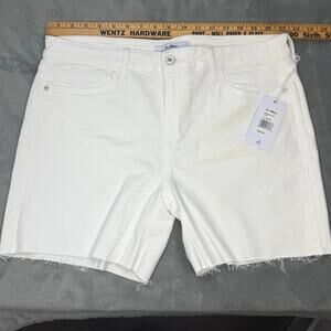 NWT Sam Edelman The Derby White Denim Bermuda Short | Size 12 | Retails $78